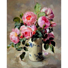 Carica l&#39;immagine nel visualizzatore della Galleria, Dipingi con i numeri per adulti bambini fiori immagine fai da te dipinto a mano dipinto ad olio disegno su tela decorazione della casa