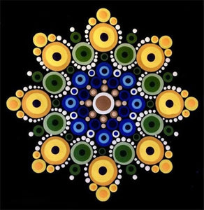 Pintura al óleo de Mandala por números, flor, 50x50cm, enmarcada sobre lienzo, decoración moderna para el hogar, pintura acrílica, dibujo sobre lienzo, Hom