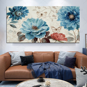 Nordique abstrait fleur photo toile peinture luxe lignes d'or modernes affiches et impressions photo murale pour galerie décor à la maison