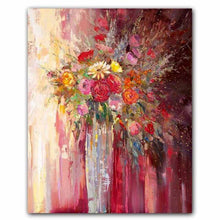 Carica l&#39;immagine nel visualizzatore della Galleria, Nordic pittura a olio astratta fiori rose retro graffiti art poster pittura su tela soggiorno camera da letto decorazione della casa murale