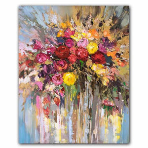 Nordic abstract oil painting flowers roses retro graffiti art poster canvas painting living room bedroom home decoration mural