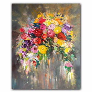 Nordic abstract oil painting flowers roses retro graffiti art poster canvas painting living room bedroom home decoration mural