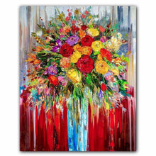 Carica l&#39;immagine nel visualizzatore della Galleria, Nordic pittura a olio astratta fiori rose retro graffiti art poster pittura su tela soggiorno camera da letto decorazione della casa murale