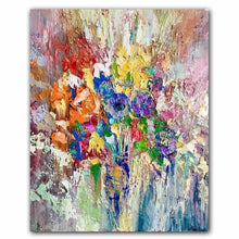 Carica l&#39;immagine nel visualizzatore della Galleria, Nordic pittura a olio astratta fiori rose retro graffiti art poster pittura su tela soggiorno camera da letto decorazione della casa murale