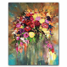 Carica l&#39;immagine nel visualizzatore della Galleria, Nordic pittura a olio astratta fiori rose retro graffiti art poster pittura su tela soggiorno camera da letto decorazione della casa murale