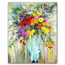 Carica l&#39;immagine nel visualizzatore della Galleria, Nordic pittura a olio astratta fiori rose retro graffiti art poster pittura su tela soggiorno camera da letto decorazione della casa murale