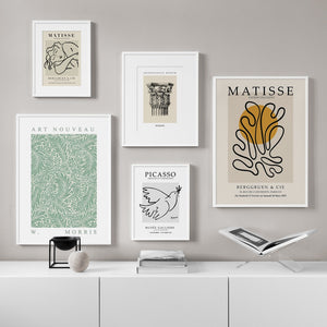 Henri Matisse Picasso, arte de pared abstracto, papel impreso, pintura en lienzo, póster nórdico Vintage, imágenes decorativas para el hogar para la sala de estar