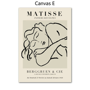 Henri Matisse Picasso Arte astratta della parete Stampa Carta Tela Pittura Vintage Nordic Poster Home Decor Immagini per soggiorno