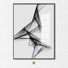 Load image into Gallery viewer, Nordic Black White art wall art Canvas Painting posters Prints Abstract line Picture for Living Room Morden Home Decor No Frame