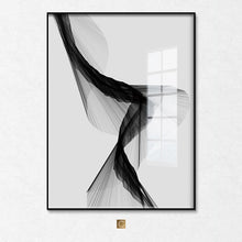 Load image into Gallery viewer, Nordic Black White art wall art Canvas Painting posters Prints Abstract line Picture for Living Room Morden Home Decor No Frame