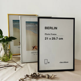 Bilderrahmen aus Aluminium, klassischer Zertifikatsrahmen zum Aufhängen an der Wand, mit Kunststoffglas, Metall, Bilderrahmen für Bilder, Posterrahmen