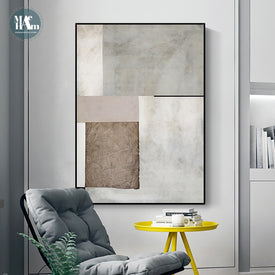 Moderno e minimalista Wall Art Canvas Painting Astratta linea di blocchi di colore caldo Art Poster Stampa Immagine da parete per la decorazione del soggiorno