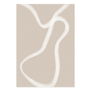 Moderno abstracto bohemio Beige línea blanca pared arte minimalista lienzo pinturas carteles impresión imagen sala de estar decoración Interior del hogar