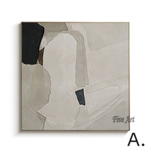 Cargar imagen en el visor de la galería, Cuadros abstractos hechos a mano junto al mar pinturas al óleo sobre lienzo cuadro de pared moderno para sala de estar decoración del hogar sin marco