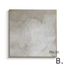 Cargar imagen en el visor de la galería, Cuadros abstractos hechos a mano junto al mar pinturas al óleo sobre lienzo cuadro de pared moderno para sala de estar decoración del hogar sin marco