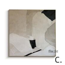 Cargar imagen en el visor de la galería, Cuadros abstractos hechos a mano junto al mar pinturas al óleo sobre lienzo cuadro de pared moderno para sala de estar decoración del hogar sin marco