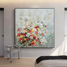 Carica l&#39;immagine nel visualizzatore della Galleria, MYT Vendita calda di spedizione gratuita Home Decor Immagini di fiori Pezzi Dipinti ad olio di arte della parete di fiori bianchi senza cornice