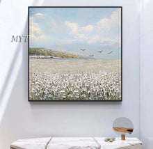 Carica l&#39;immagine nel visualizzatore della Galleria, MYT Vendita calda di spedizione gratuita Home Decor Immagini di fiori Pezzi Dipinti ad olio di arte della parete di fiori bianchi senza cornice