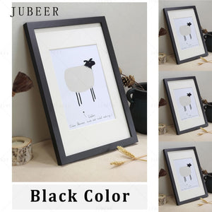 Marco de madera Simple nórdico A4 A3, marcos de fotos de Color blanco y negro para marcos de fotos de pared, marco de fotos de pared, decoración del hogar