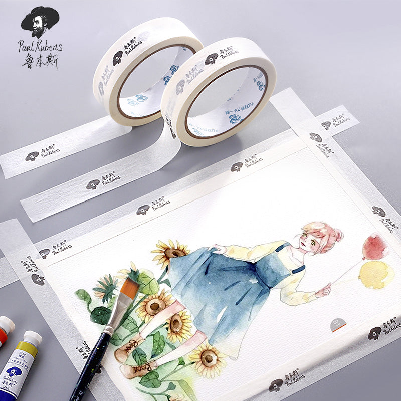 Paul Rubens Washi Tape Anime Kawaii Professional Painting Watercolor Supplies 2.5cm*20m School Art Set for Adults and Artists