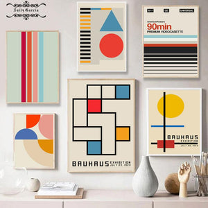 Nordic Geometric Art Pattern Poster Abstrakte Linie Leinwanddrucke Wandbilder für Wohnzimmer Cuadros Decor Interior Paintings