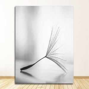 Decoration Living Room Abstract Wall Poster No Frame Dandelion Flower Canvas Painting Modern Black White Art Pictures for Home