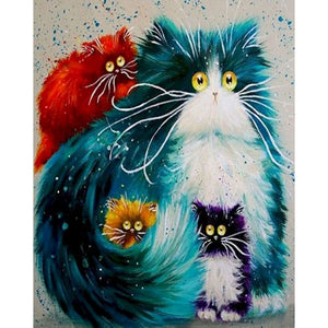 Katze Malen Nach Zahlen Diy Tier Auf Leinwand Mit Rahmen Ölbilder Zeichnen Nach Zahlen Handgemalte Färbung Home Decor Walls Art