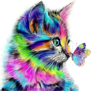 Katze Malen Nach Zahlen Diy Tier Auf Leinwand Mit Rahmen Ölbilder Zeichnen Nach Zahlen Handgemalte Färbung Home Decor Walls Art