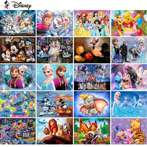 Diamond Painting Cross Stitch Pattern 5D Diamond Embroidery &quot;Cartoon princess Mickey Mouse Winnie the Pooh&quot;Home Decor Art