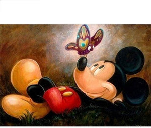 Pintura de diamante patrón de punto de cruz 5D bordado de diamantes "dibujos animados princesa Mickey Mouse Winnie the Pooh" arte de decoración del hogar