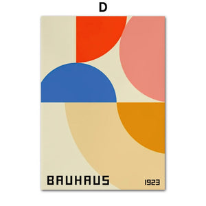 Bauhaus Linee geometriche astratte Giappone Nordic Modern Wall Art Canvas Painting Poster e stampe Immagini per la decorazione del soggiorno