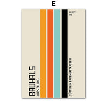 Cargar imagen en el visor de la galería, Bauhaus, líneas geométricas abstractas, cuadro sobre lienzo para pared moderno nórdico japonés, carteles e impresiones, imágenes para decoración para sala de estar