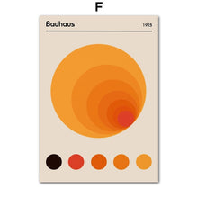 Cargar imagen en el visor de la galería, Bauhaus, líneas geométricas abstractas, cuadro sobre lienzo para pared moderno nórdico japonés, carteles e impresiones, imágenes para decoración para sala de estar
