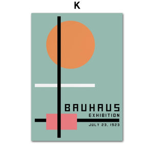 Bauhaus Linee geometriche astratte Giappone Nordic Modern Wall Art Canvas Painting Poster e stampe Immagini per la decorazione del soggiorno