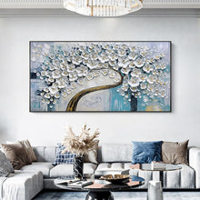 Cargar imagen en el visor de la galería, Lienzo pintado a mano, pinturas al óleo, decoración de boda moderna, pintura al óleo, imágenes artísticas de pared, decoración del hogar para sala de estar en lienzos