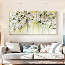 Cargar imagen en el visor de la galería, Lienzo pintado a mano, pinturas al óleo, decoración de boda moderna, pintura al óleo, imágenes artísticas de pared, decoración del hogar para sala de estar en lienzos