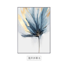 Charger l&#39;image dans la galerie, Moderne plante feuilles fleur toile peinture doré luxe abstrait mur Art affiches et impressions photos murales pour salon décor