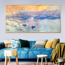 Carica l&#39;immagine nel visualizzatore della Galleria, Moderno 100% dipinto a mano Monet Fiore di loto Riproduzione della pittura a olio Su tela Wall Art Dipinti senza cornice Immagine della parete Opere d&#39;arte