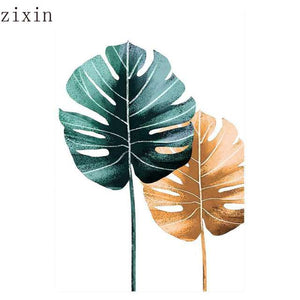 Minimalista moderno trópico plantas hojas impresión cartel arte decoración del hogar sin marco lienzo pintura pared imagen cocina restaurante