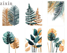 Carica l&#39;immagine nel visualizzatore della Galleria, Moderno e minimalista Piante tropicali Foglie Stampa Poster Art Home Decor Senza cornice Tela Pittura Immagine della parete Cucina Ristorante