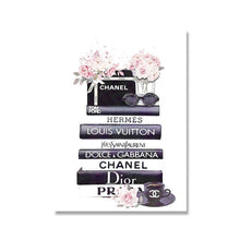 Загрузите изображение в программу просмотра галереи, Цветок кокоса, духи, модная книга, холст, картина, макияж, постер и принт, настенная художественная картина, современный домашний декор для гостиной, без рамки