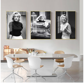 Decorazioni per la casa in stile nordico per soggiorno Cornice modulare Tela Marilyn Attore Monroe Dipinti Opere d'arte da parete Poster Immagini Stampe