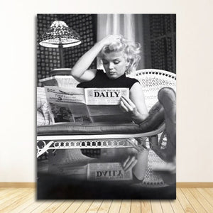 Decoración del hogar de estilo nórdico para sala de estar, marco Modular, lienzo, pinturas de Marilyn Actor Monroe, ilustraciones de pared, póster, imágenes impresas