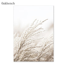 Laden Sie das Bild in den Galerie-Viewer, Strand Meer Poster Beige Landschaft Schilf Löwenzahn Wandkunst Leinwand Malerei Strichdruck Nordische Wandmalereien Wohnzimmer Dekor