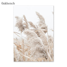 Laden Sie das Bild in den Galerie-Viewer, Strand Meer Poster Beige Landschaft Schilf Löwenzahn Wandkunst Leinwand Malerei Strichdruck Nordische Wandmalereien Wohnzimmer Dekor