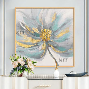 MYT Free Shipping Hot Sale Home Decor Flower Pictures Pieces White Flower Wall Art Oil Paintings Unframed