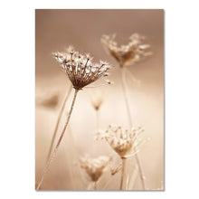 Laden Sie das Bild in den Galerie-Viewer, Beige Naturlandschaft Poster Sonnenuntergang Wald Gras Raumdekoration Malerei Skandinavische Leinwand Gemälde für Wohnzimmerwand