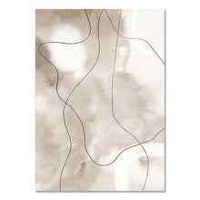 Laden Sie das Bild in den Galerie-Viewer, Beige Naturlandschaft Poster Sonnenuntergang Wald Gras Raumdekoration Malerei Skandinavische Leinwand Gemälde für Wohnzimmerwand