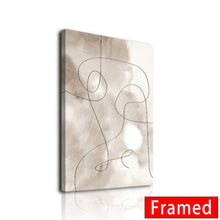 Laden Sie das Bild in den Galerie-Viewer, Beige Naturlandschaft Poster Sonnenuntergang Wald Gras Raumdekoration Malerei Skandinavische Leinwand Gemälde für Wohnzimmerwand