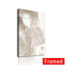 Laden Sie das Bild in den Galerie-Viewer, Beige Naturlandschaft Poster Sonnenuntergang Wald Gras Raumdekoration Malerei Skandinavische Leinwand Gemälde für Wohnzimmerwand